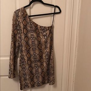 Tight long sleeve mini dress